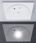3w Recessed LED Emergency Ceiling Light Square Ultraslim Panel Maintained or Non-Maintained 180 Minutes EML04