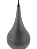Modern Teardrop Ceiling Pendant Light Grey Pewter Lampshade Retro Brushed Metal 