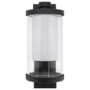 Outdoor Black Cylindrical Wall Light Lantern Glass Lamp Shade Frosted Diffuser ZLC379 with 4w LED Warm