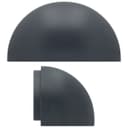 Outdoor Downward Wall Light Anthracite Grey Half Circular Frosted Diffuser IP54 ZLC382B