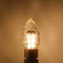 2 Pack 5W LED Crystal Candle Bulb Dimmable 3000K Warm White E14