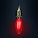 Ambient Vintage 4w LED Red Candle Light Bulb B22 Bayonet Clear Glass