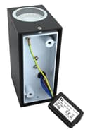 Modern Rectangular Up Down Matt Black Outdoor Wall Light Fixture GU10 ZLC061B 