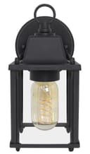 Glass Wall Lantern Outdoor Garden Wall Light Black Body Metal Luminaire ZLC082B