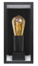 Rectangular Glass Wall Lantern Outdoor Garden Wall Light Black Body Metal Luminaire ZLC084B