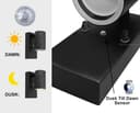 Black Outdoor Wall Light Dusk Till Dawn Sensor Stainless Steel IP65 ZLC089B