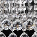 Modern Polished Chrome Indoor Wall Light Chandelier Crystal Droplets Twin G9 Lamp 