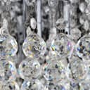 Modern Decor Round Crystal Chandelier Ceiling Light Reflective Silver Base 