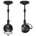 3 Way Ceiling Spot Light Adjustable Eyeball GU10 Black Metal Finish