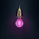 4w LED Golf Ball Purple Light Bulb B22 Clear Glass