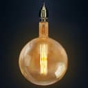 8w Antique Vintage LED Over Sized Globe E27 Smoked Glass G200