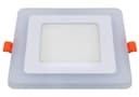 6w + 3w Square LED Ceiling Light Recessed Panel Dual Colour Cool White/Green