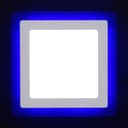 12w + 4w Square Recessed LED Ceiling Panel Light Dual Colour Cool White/Blue