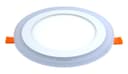 12w Round Recessed LED Ceiling Panel Light Dual Colour Cool White Blue Ring