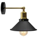 Modern Vintage Industrial Antique Brass Black Scone Wall Light Lamp Shade WD025