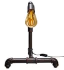 Vintage Industrial Rustic Copper Water Pipe Style Bedside Table Desk Lamp