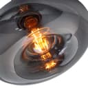 Modern Vintage Smoked Grey Glass Ceiling Pendant Light M0198