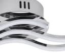Modern LED Ceiling Chrome 3 Strip Light Warm White 20W Semi Flush H3015