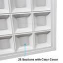 40w LED Panel 600 X 600 Recessed Ceiling Light 6500K 25 Sections Modular Replacement 25SP40W