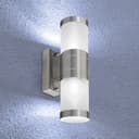 Stainless Steel Up Down Wall Light Frosted Glass Cover IP44 Garden Wall Light ZLC017