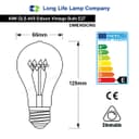 40w Vintage Light Bulb Edison E27 Edison Screw A65 GLS Warm White