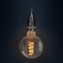 4w Vintage LED G95 Bulb E27 Spiral Filament Smoke Grey