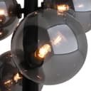  6 Cluster Smoked Grey Glass Globe Lamp Shades Black Ceiling Pendant Light K442