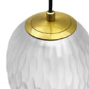 Modern Brass Ceiling Pendant Light Frosted White Textured Glass Lamp Shade K447