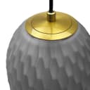 Modern Brass Ceiling Pendant Light Grey Textured Glass Lamp Shade K449