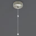Metal Ceiling Pull Cord Light Switch 1Way 6A Brushed Chrome PU02
