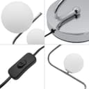 Modern Chrome Twin Opaque Frosted Glass Globe Table Lamp T506