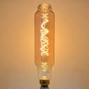 LED Light Bulb Vintage Tubular Spiral Filament Smoked Gold Glass 4W E27