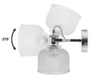 Polished Chrome Adjustable Vintage Wall Light Impressed Pattern 