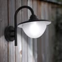  7w Outdoor Garden LED Wall Light Lantern Shade Black with Opaque Cover ZLC317