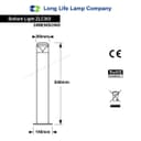 LED Black Bollard Outdoor Garden Light ZLC303K with 5w GU10 CW