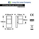 Single Outdoor Wall Light Dusk Till Dawn Sensor Copper Finish IP65 ZLC097CDTD