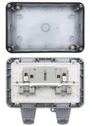 13A 2-Gang Weatherproof Outdoor Switched Socket IP66 Rated