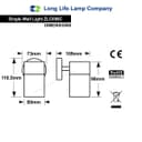 Modern Outdoor Wall Light Copper Finish IP65 ZLC098C