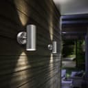 8w Modern Outdoor LED Stainless Steel Double Wall Light Cool White ZLC312