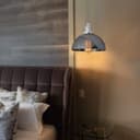Industrial Vintage Glass Pendant Ceiling Light Shade Smoke Grey 