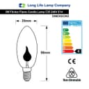 3w Flicker Flame Candle Light Bulb E14