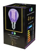 4w LED Golf Ball Purple Light Bulb E14 Clear Glass