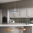 Metal Grey White Ceiling Light Shade Modern Contemporary 