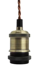 Industrial Vintage Ceiling Pendant Lamp Holder Brass E27 Fitting 