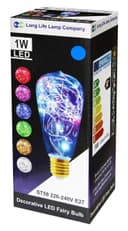 1w  E27 ST58 LED Blue Fairy String Filament Light Light Bulb