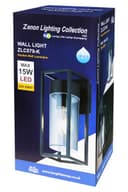 4w Outdoor Modern Rectangular Wall Lantern With Clear Diffuser ZLC079K