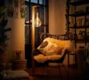 8W Pear Shape Antique Vintage LED E27 Large Smoked Glass PS160