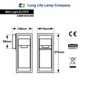 4w Outdoor Modern Rectangular Wall Lantern With Clear Diffuser ZLC079K