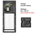 4w Outdoor Modern Rectangular Wall Lantern With Clear Diffuser ZLC079K