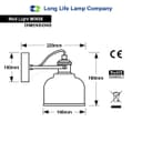 Polished Chrome Adjustable Vintage Wall Light Impressed Pattern 